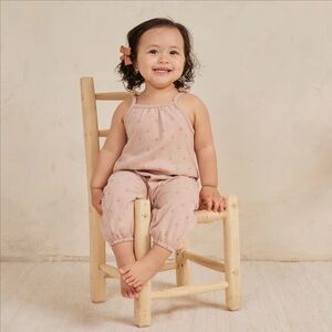 Quincy Mae Cherries Smocked Jumpsuit